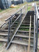 Three Sets of Various Size Steel Fabricated Access Steps for Double Stacked Containers