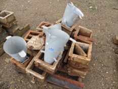 Pallet containing approximately 20 various concrete test blocks & 4 Concrete Slump Testers