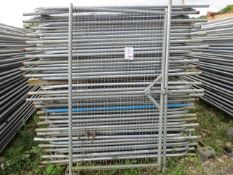 Approx 52 Heras Fencing Panels L 3400mm H 1900mm c/w Gate & 55 Footing Blocks