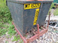 1000 Litre Fork Liftable Tipping Skip