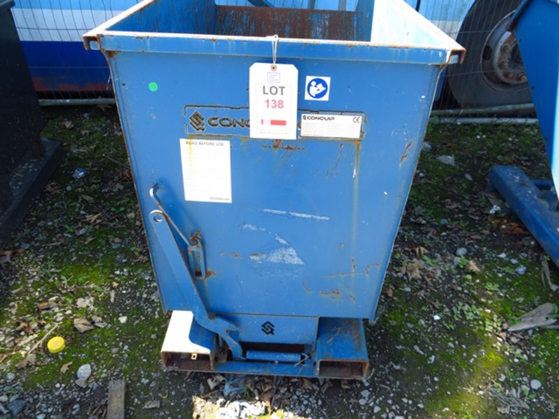 Conquip 500 Litre Fork Liftable Tipping Skip Model FA0803AO-00500 (2018)