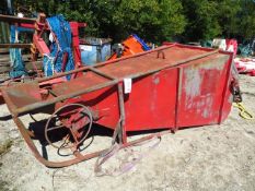 2000 Litre Crane Liftable Cement Bucket c/w Chute NB: This item has no record of Thorough