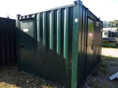 12'6" x 9' Steel Container Split toilet unit (locked)