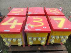 Six Electro-Wind Ltd 10KVa  110v Site Transformers model M100C input 230v 50Hz output 110v