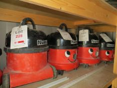 Four Numatic 110v Vacuum Cleaners