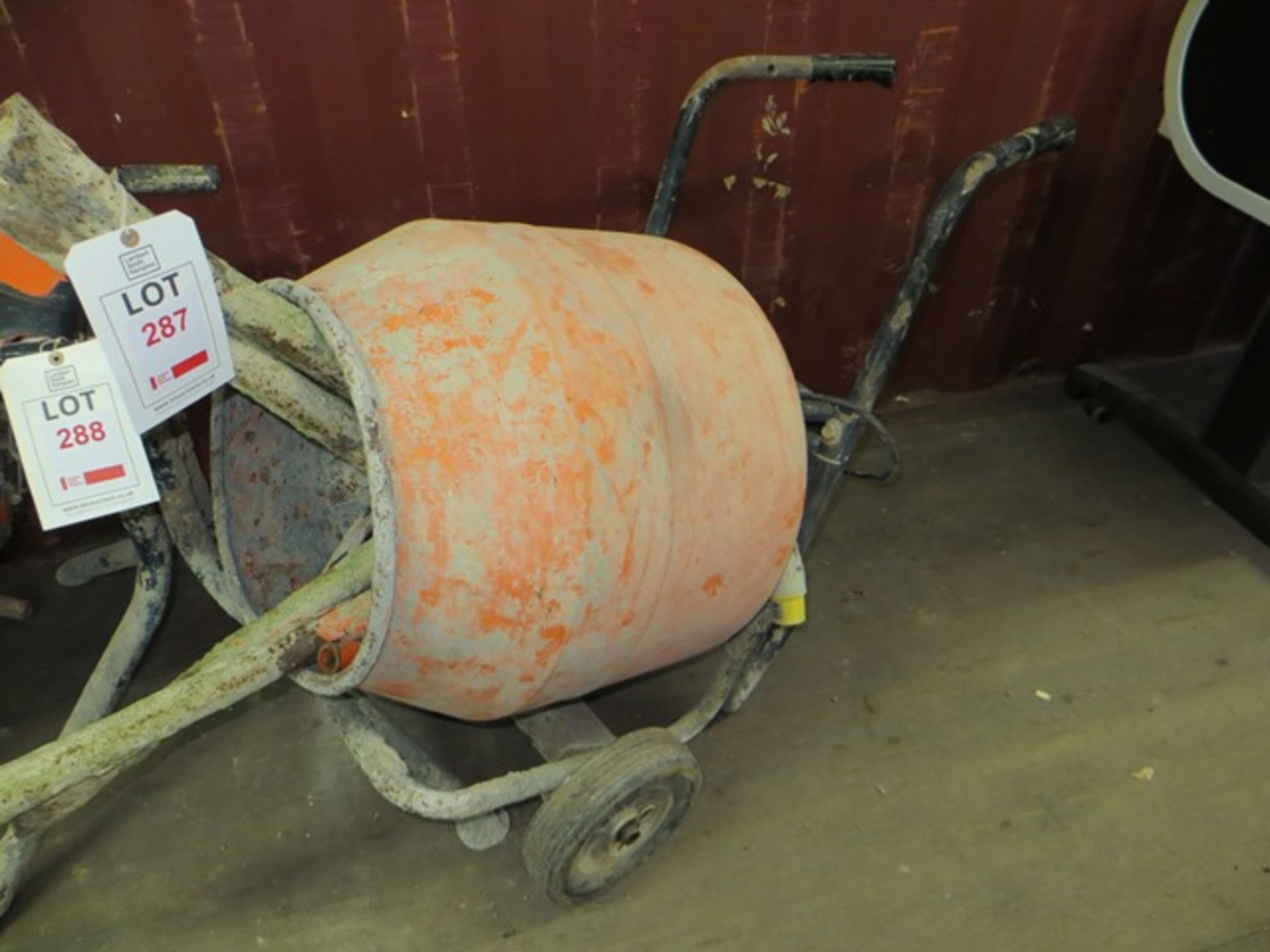 110v Cement Mixer c/w Stand