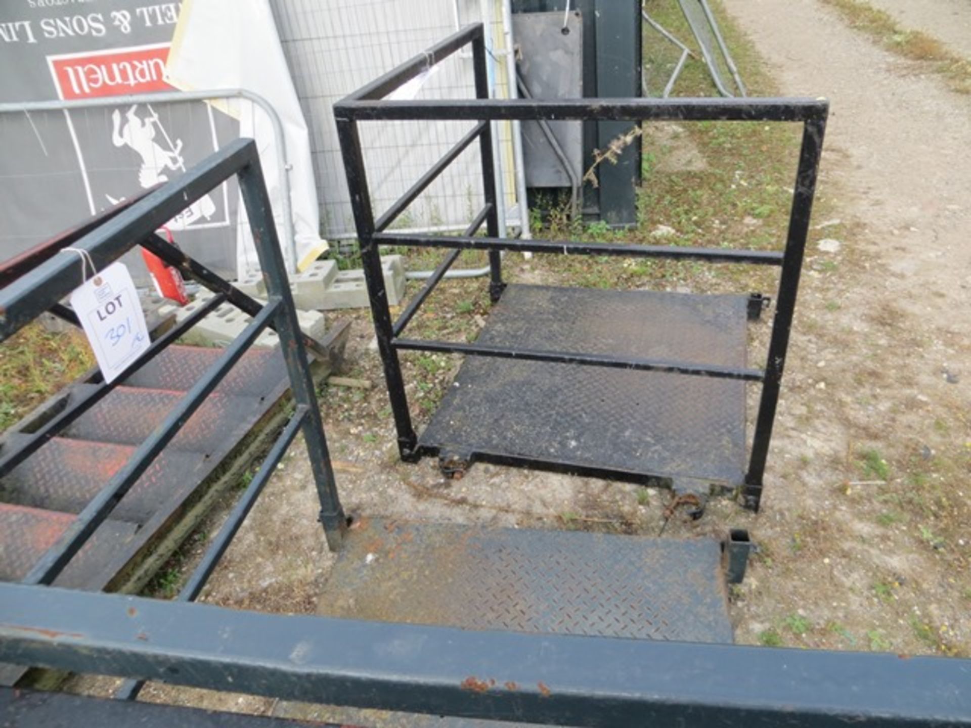 Two Sets of Steel Fabricated Access Steps for Double Stacked Container Access 15 Tread Length 4200mm - Bild 2 aus 2