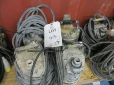 Four Various 110v Submersible Pumps