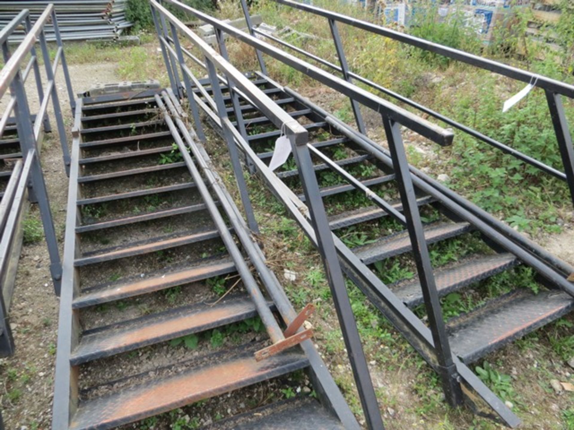 Two Sets of Steel Fabricated Access Steps for Double Stacked Container Access 15 Tread Length 4200mm