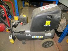 Nu Air Model 06253A 1.5HP Mobile Air Compressor c/w 24 Litre Air Receiver