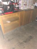 Two roll front wood cabinets, 1104mm