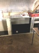 Three roll front metal cabinets, 1.2m