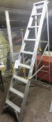 Aluminium 'A' frame, 8 tread ladder