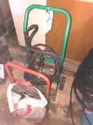 Two gas cutting trolleys & hoses