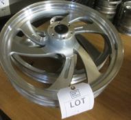Pair of alloy motorcycle wheels incl. T18 M/C x 3.0 DOT and T21 M/C X 2.15 DOT
