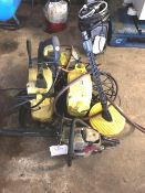 Assorted tools to include chain saw, gas heater, parts washer