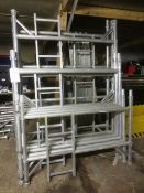 Quantity of aluminium mobile collapsible scaffold tower, completeness unknown