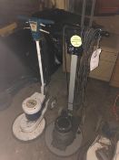 Two various floor polishers (please note: Sold as spares/repairs/parts only)