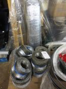 Quantity of stainless steel wire rendering mesh (approx 8 rolls) and insulation