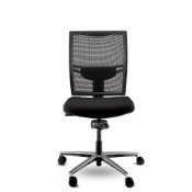 Unused mesh backed comfort seat chair in black (RRP £318) located in Stafford, viewing by
