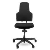 Unused shoulder cut-out fully upholstered chair in black (RRP £346) located in Stafford, viewing