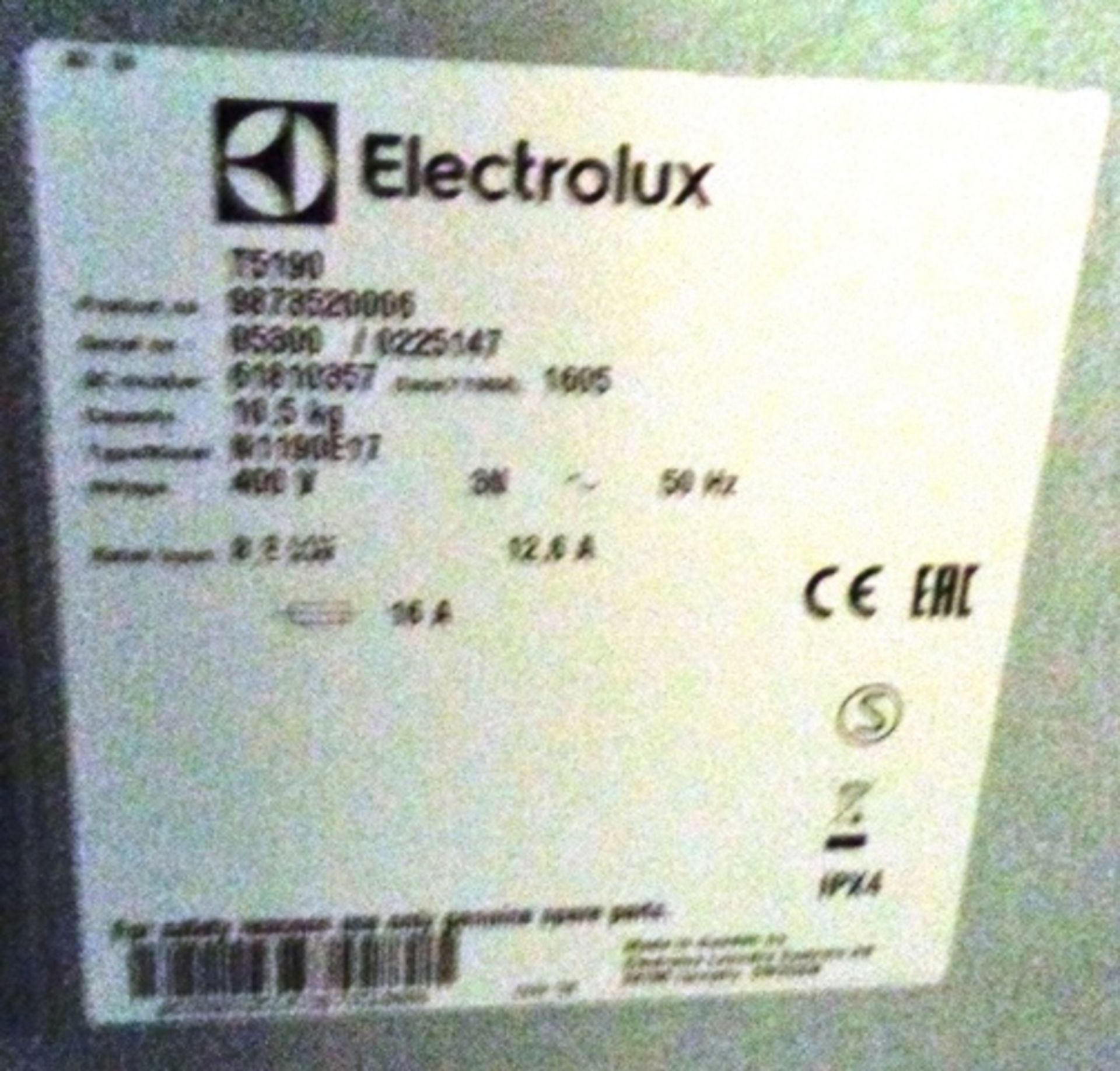 Electrolux T5190 commercial dryer s/n: 05300/0225147, date (1605) - Image 4 of 4