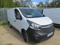 Vauxhall Vivaro 2700 CDTi 1.6 Diesel Panel Van c/w tow bar 1598cc Reg No GU16YWR DOR 30/04/2016 87,