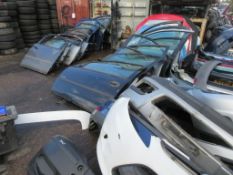 Large quantity of plastic bumpers, doors, tailgates, bonnets etc for Vauxhall, Ford, VW and