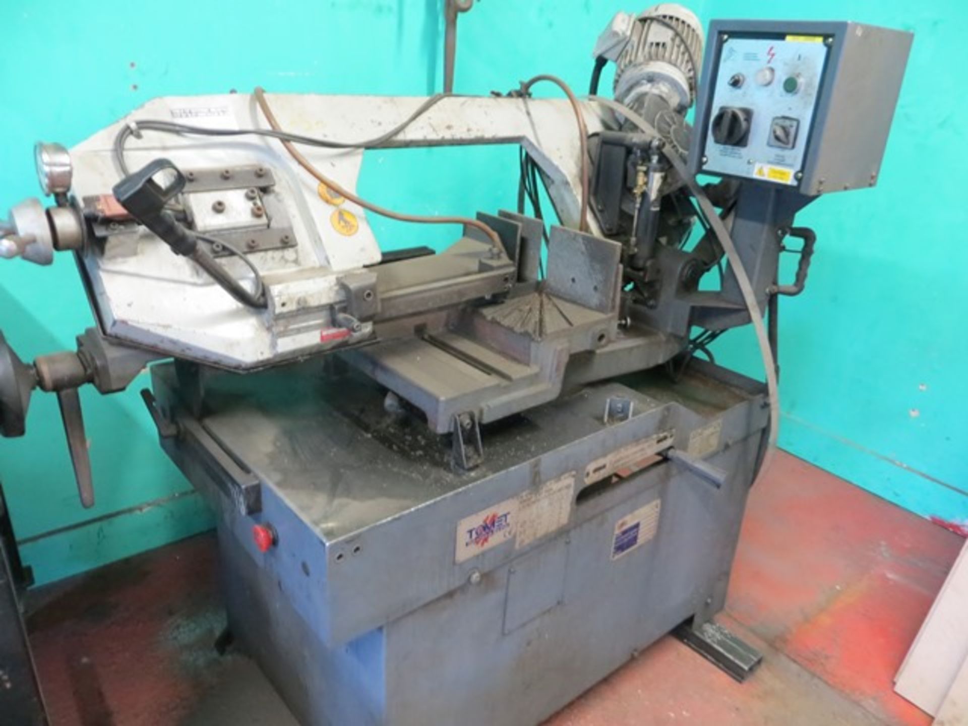 Tomet Three Phase Semi Automatic Double Mitre Bandsaw model 350 SXD Hydro (2008) s/n 08042433 c/w - Image 4 of 7