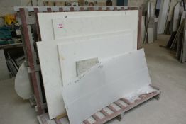 Quantity of assorted stone sheet stock, as lotted, to include Classic Carrara etc., approx. 8 pieces