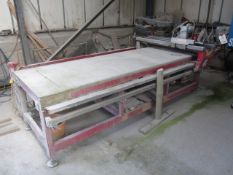 Ghines Systar bench type stone router, s/n: Sys 0007, approx. table size 2.5m x 1m with pneumatic