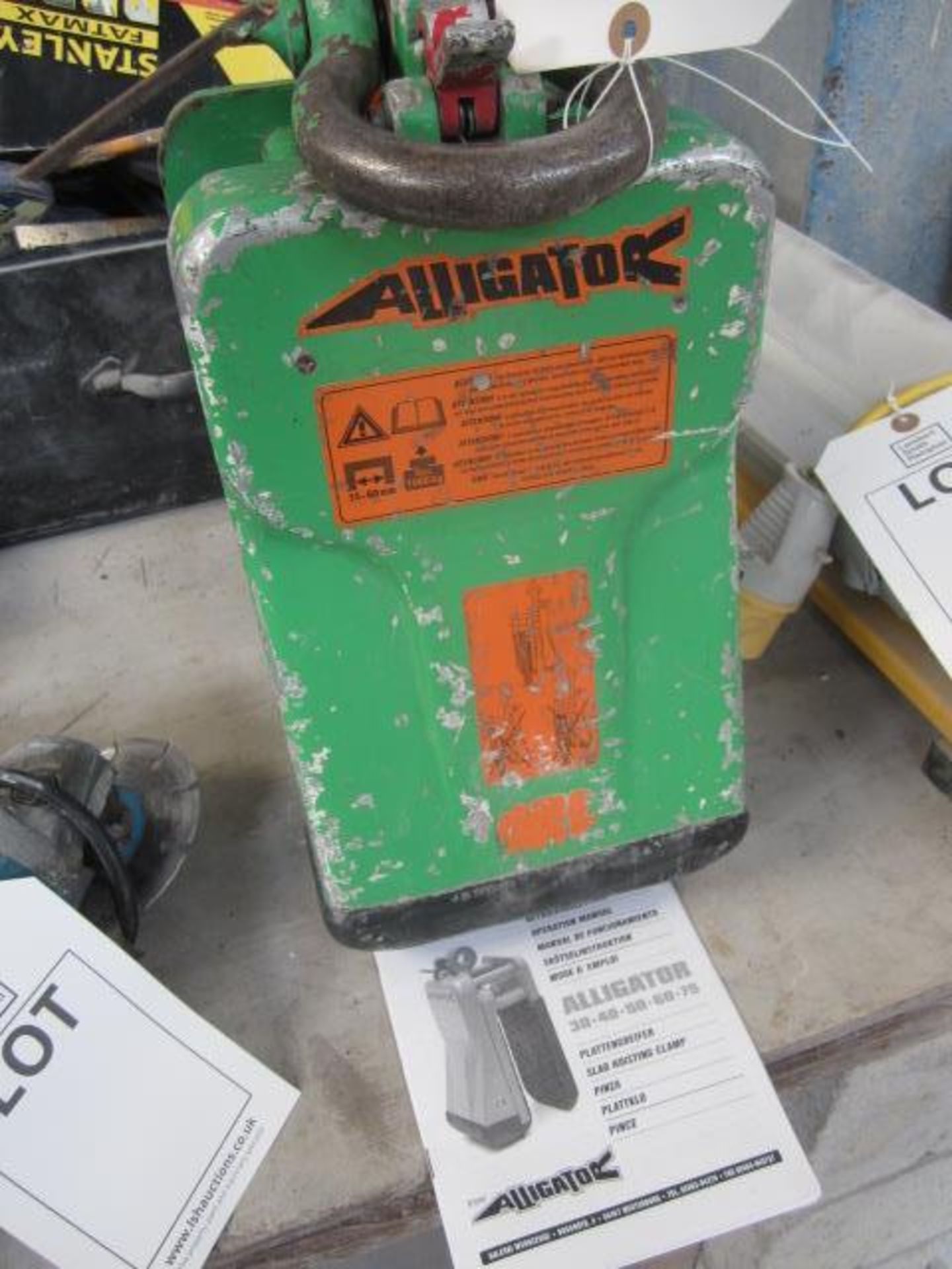 Alligator 60 slab hoisting clamp, max. load 1000kg, clamp range 15-60mm NB: This item has no