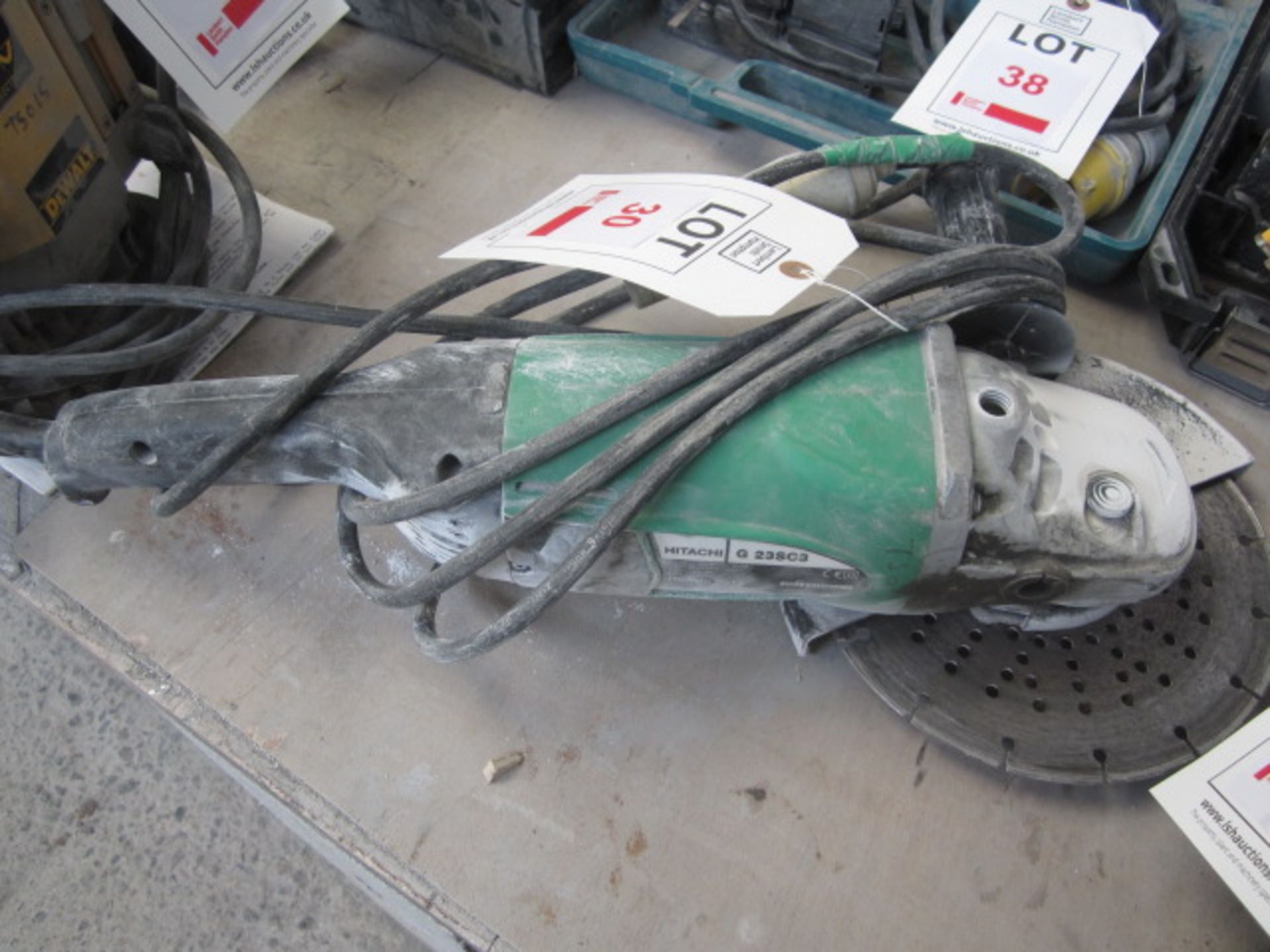 Hitachi G23SC3 9" angle grinder, 110v