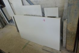 Quantity of assorted stone sheet stock, as lotted, to include Bianca Stella, Bianco Crystal etc.,