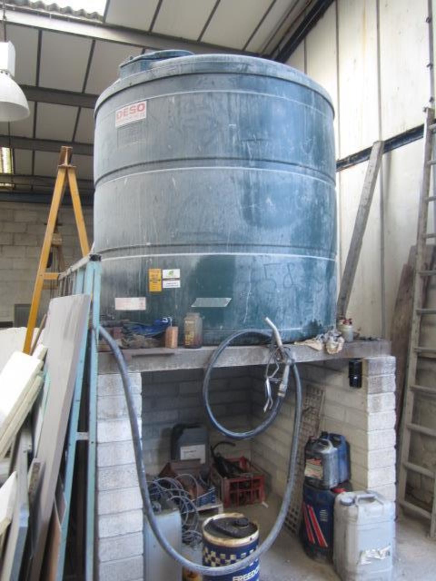 Deso V2455 bunded fuel tank with dispensing hose A work Method Statement and Risk Assessment must be