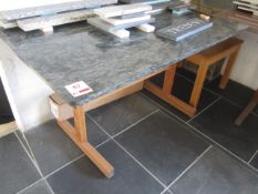Marble top table, approx. size 1800mm x 1300mm