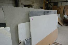 Quantity of assorted stone sheet stock, as lotted, to include Arden Blue, ABREICATTO, pitted