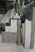 Quantity of assorted stone sheet stock and off cuts, as lotted. Stock to be collected: Thursday 28th