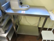 Two shelved stainless steel prep table 600mm x 400mm