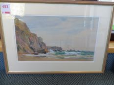 Large print of a painting by Leonard Casley Sunshine & Wind in March