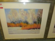 Two matching framed prints by Bunnie Oliver last of the snow & bright winters day