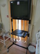 Unicol mobile TV stand c/w Sony Trinitron KV-X2982u 29" colour monitor