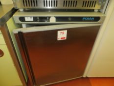 Polar CD080 stainless steel undercounter freezer s/n 6053156