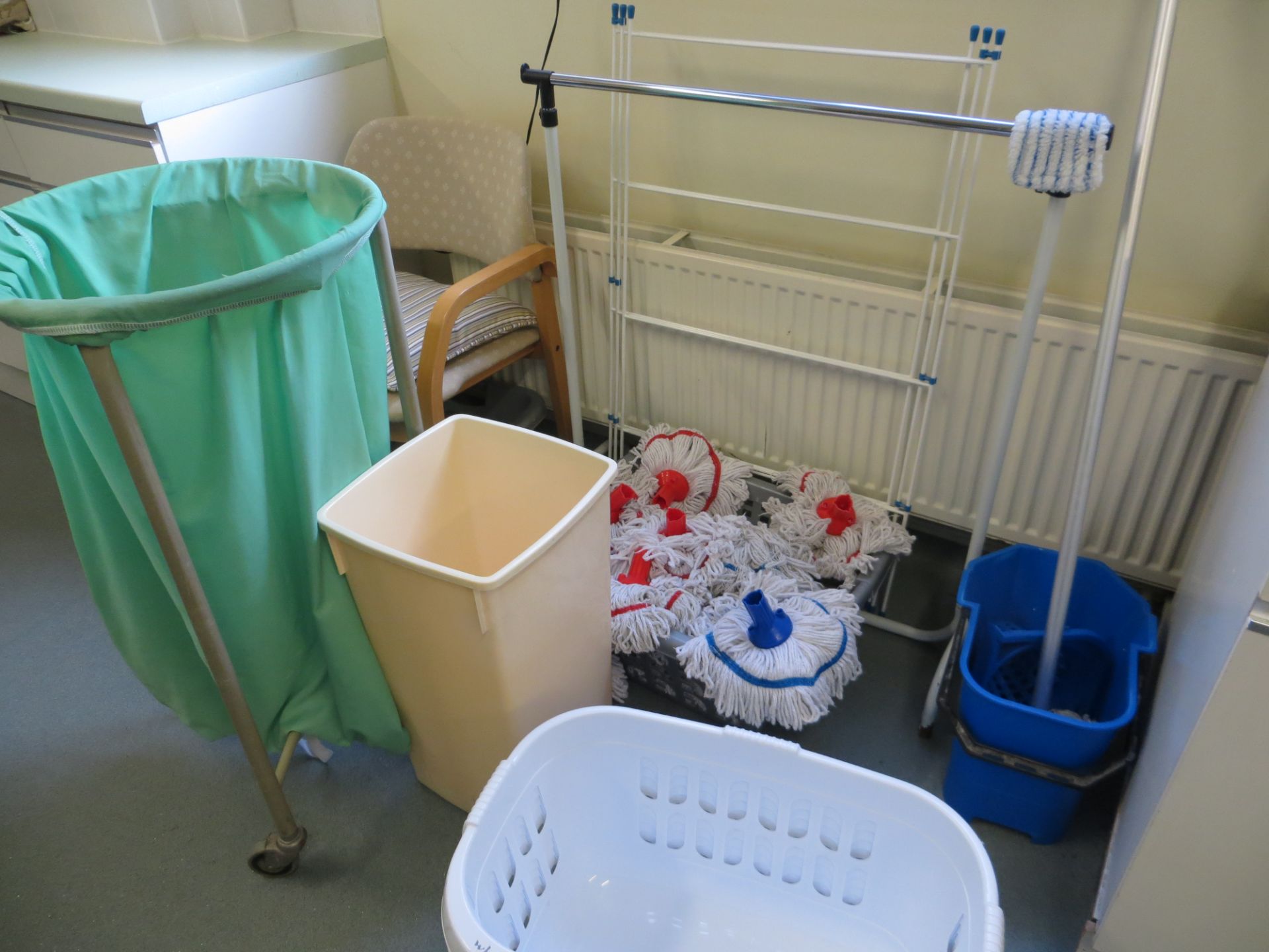 Contents of Laundry Room to include five mobile linen trollies, three mobile linen bins, one - Image 6 of 6