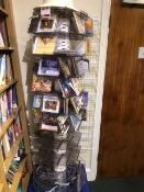 Mobile CD display stand & contents of approx 50 sealed CD's as lotted