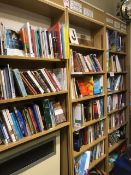 Five shop displays and contents to include large quantity of books as lotted