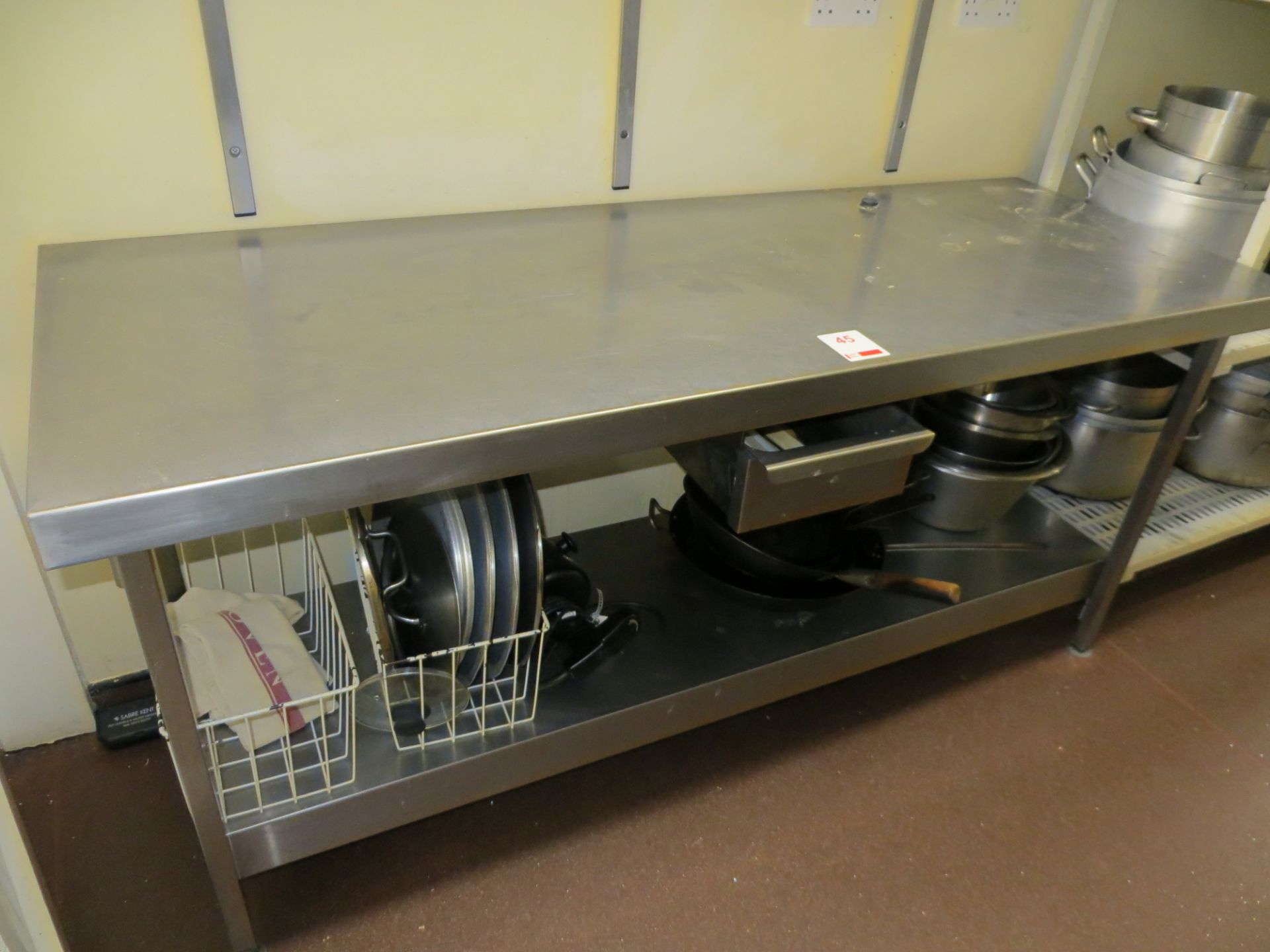 Stainless Steel 2 shelf prep bench with drawer 1800mm x 660mm