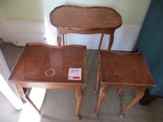 Three matching side tables as lotted