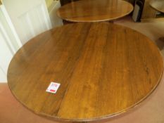 Two circular dining room tables with carved wooden pedestal 1200mm diameter