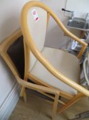 Two bent wood elbow chairs